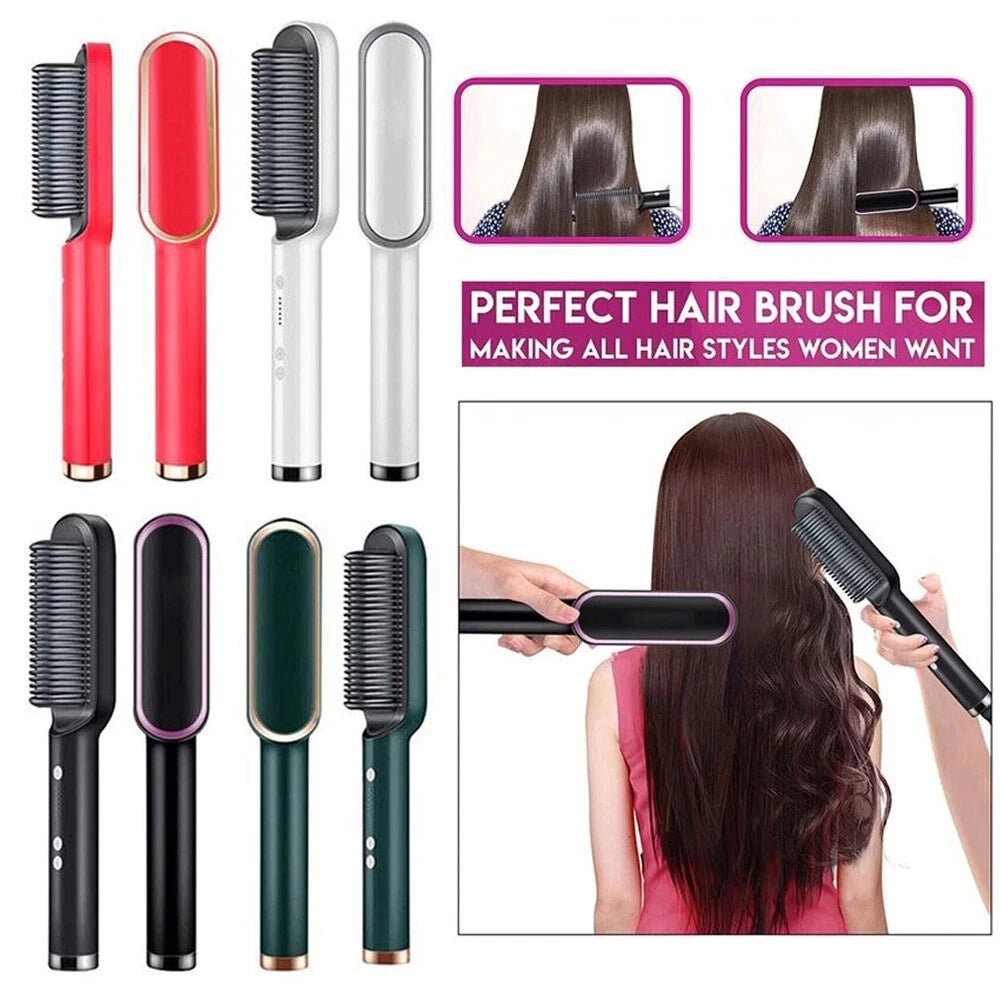 LumeHair Pro - Cepillo Alisador Eléctrico